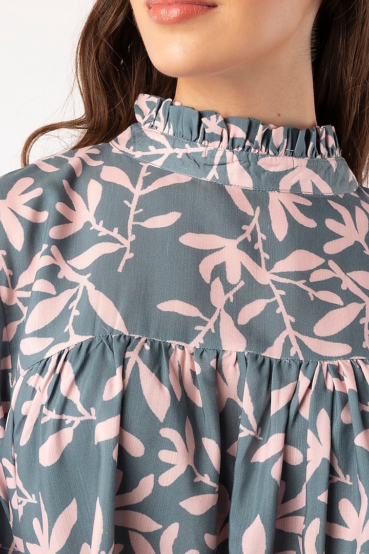 Olive Green Chinese Collared Summer Dress by Platform 9 at Pernia's Pop Up Shop