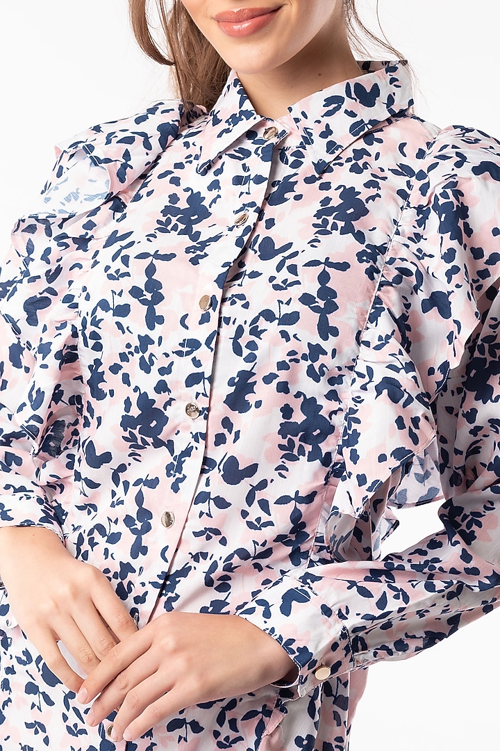 White High-Low Ruffled Tunic by Platform 9 at Pernia's Pop Up Shop