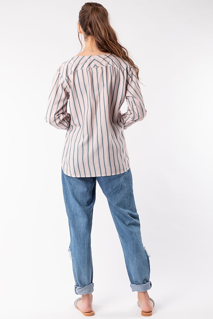 Mint Green Top With Shoulder Patches by Platform 9 at Pernia's Pop Up Shop