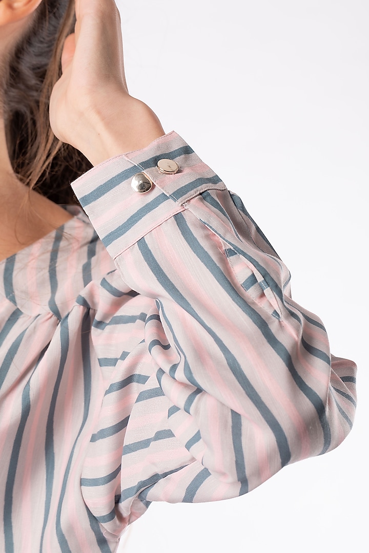 Mint Green Top With Shoulder Patches by Platform 9 at Pernia's Pop Up Shop