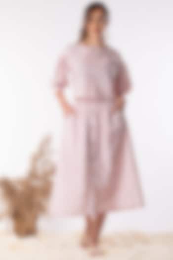 Blush Pink Cotton Polyester Skirt Set by Platform 9