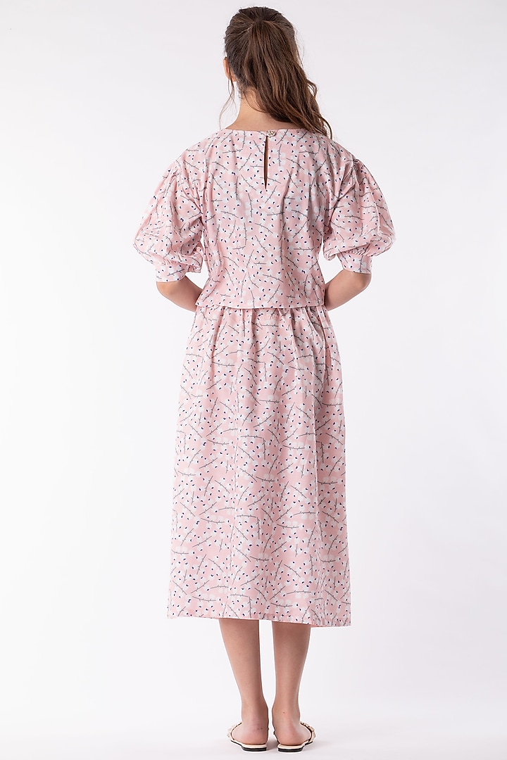 Blush Pink Cotton Polyester Skirt Set by Platform 9 at Pernia's Pop Up Shop