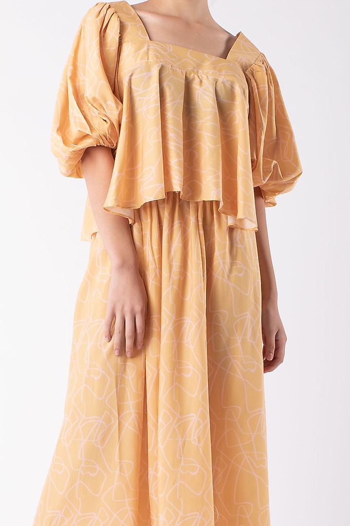 Yellow Cotton Polyester Skirt Set by Platform 9 at Pernia's Pop Up Shop