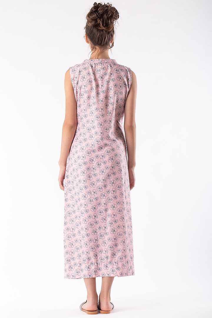 Blush Pink Summer Dress With Belt Tie-Up by Platform 9 at Pernia's Pop Up Shop