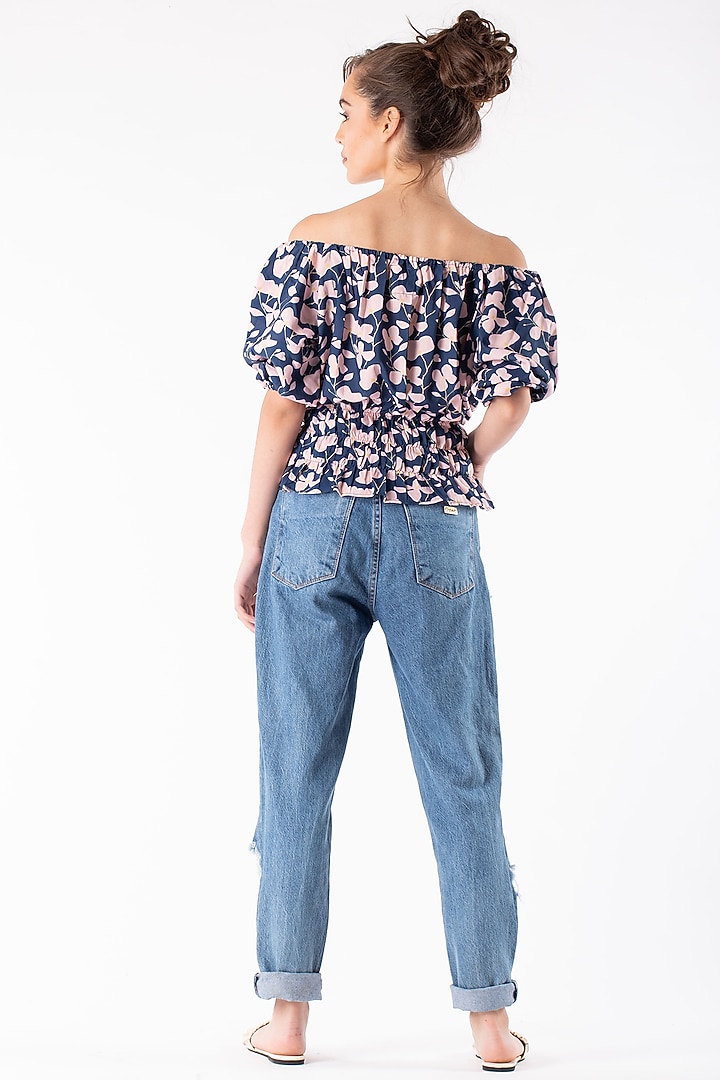 Cobalt Blue Smocked Short Top by Platform 9 at Pernia's Pop Up Shop
