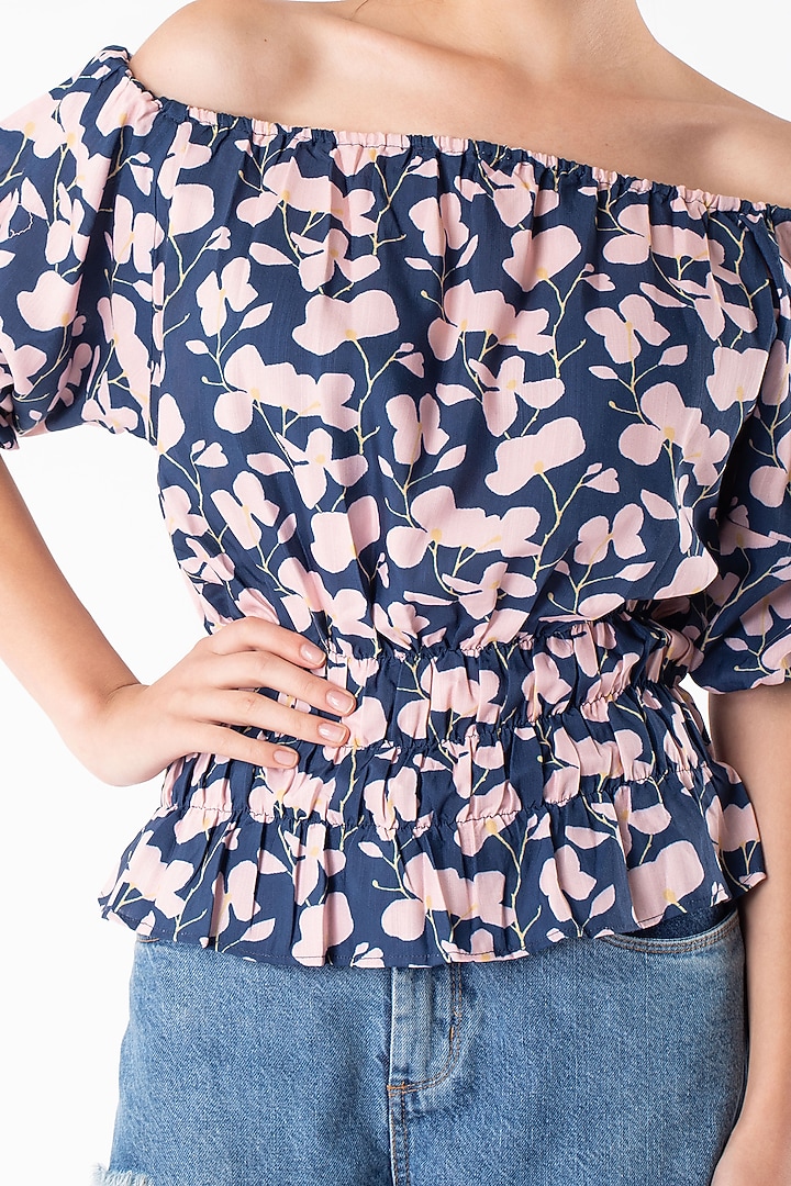 Cobalt Blue Smocked Short Top by Platform 9 at Pernia's Pop Up Shop