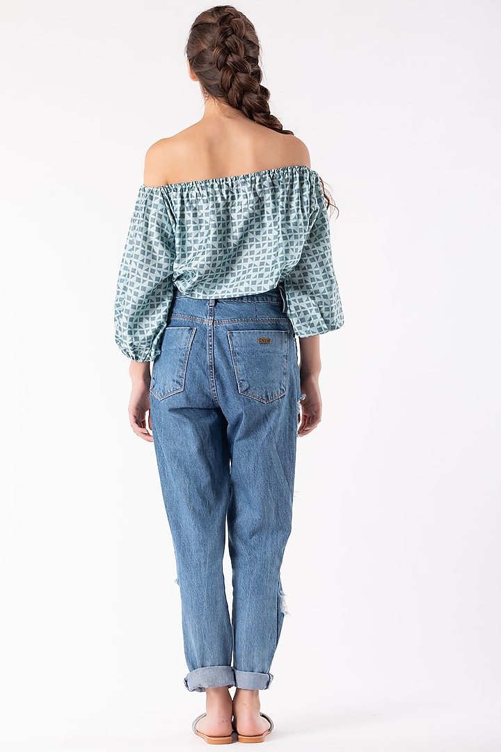 Olive Green Smocked Top by Platform 9 at Pernia's Pop Up Shop