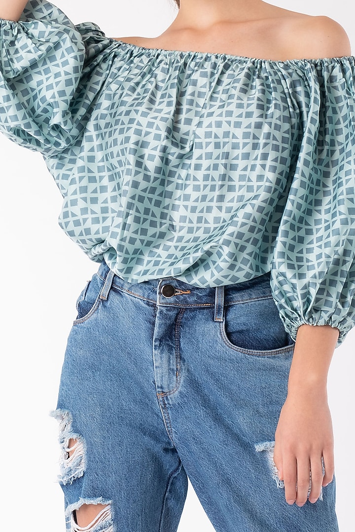 Olive Green Smocked Top by Platform 9 at Pernia's Pop Up Shop