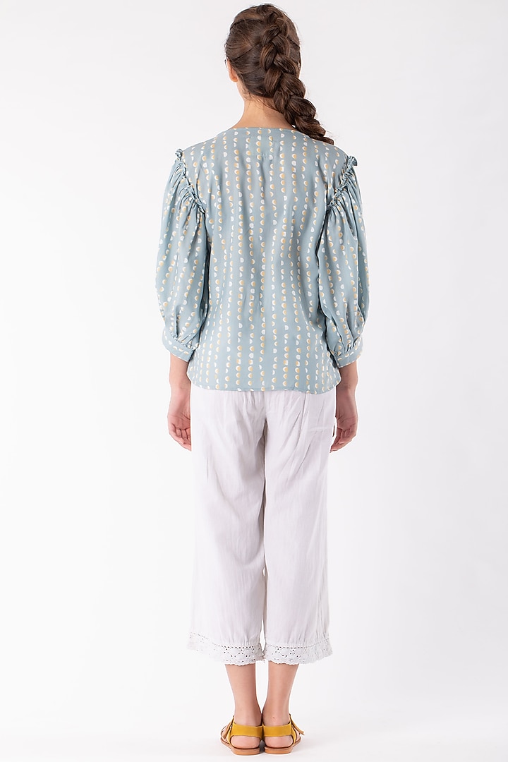 Mint Green Ruffled Top by Platform 9 at Pernia's Pop Up Shop
