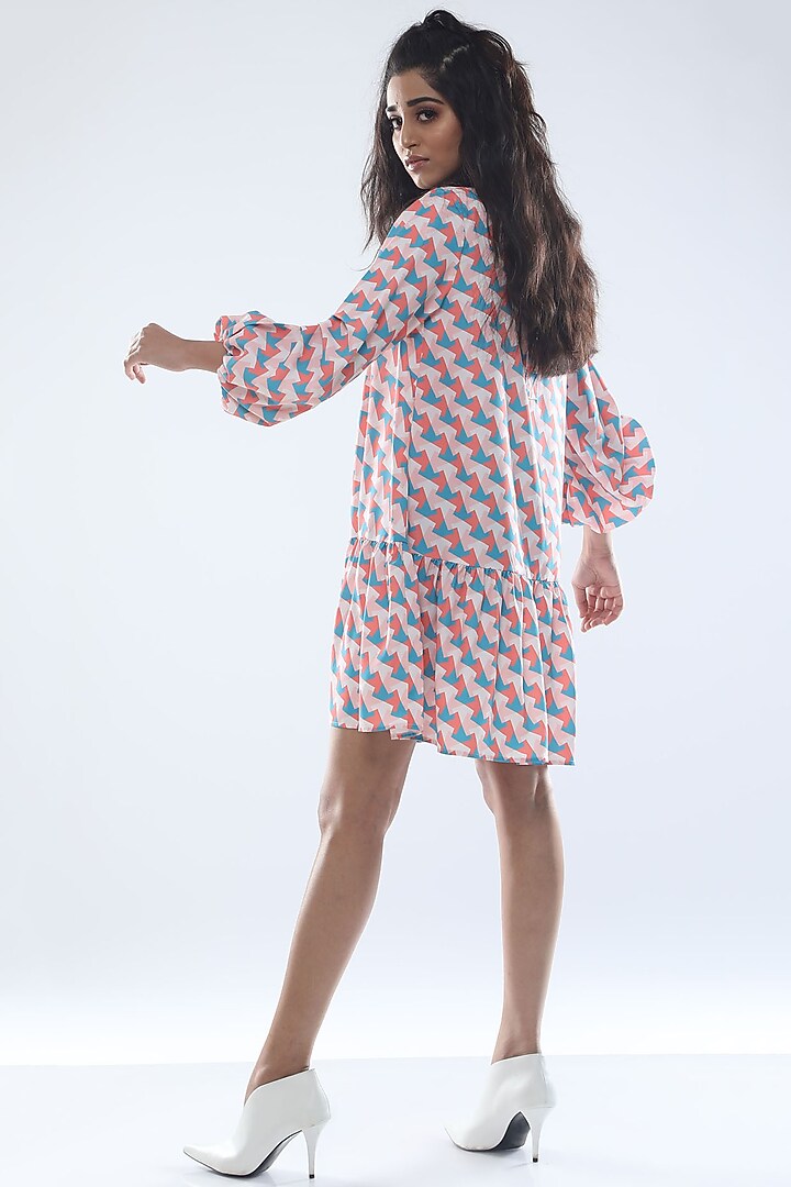 Orange Printed & Tiered Summer Dress by Platform 9 at Pernia's Pop Up Shop