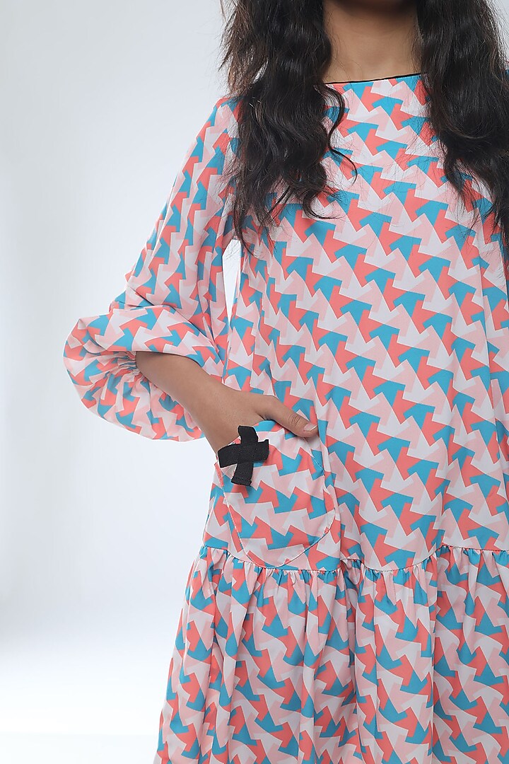 Orange Printed & Tiered Summer Dress by Platform 9 at Pernia's Pop Up Shop