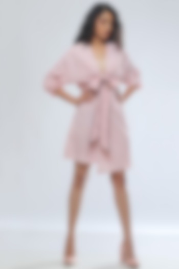Blush Pink Digital Printed Mini Dress by Platform 9
