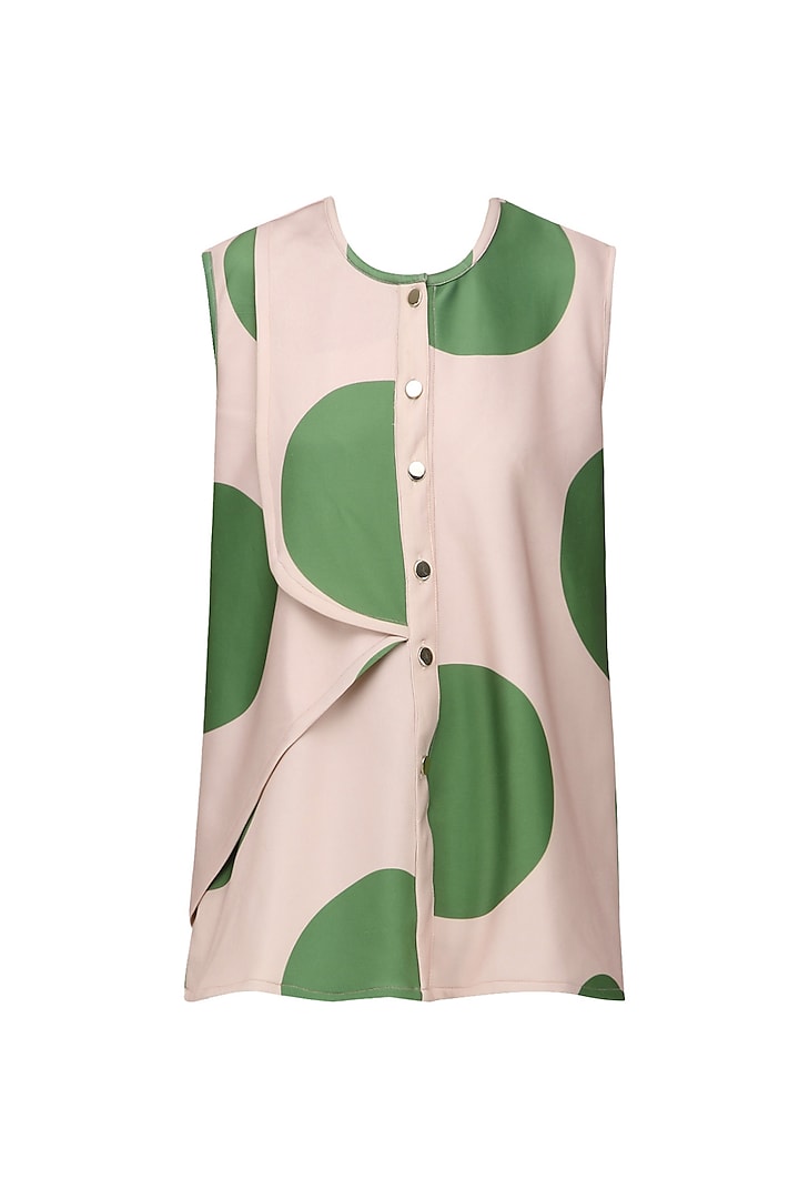 Millennial Pink and Green Polka Dotted Top by Platform 9