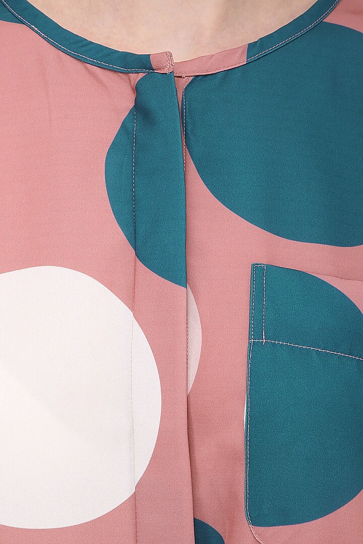 A mauve round neck georgette top and detailed sleeve available only at Pernia's Pop Up Shop.