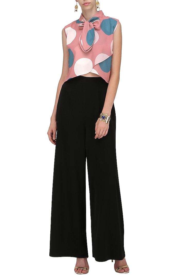 A double georgette sleeveless asymmetrical crop top available only at Pernia's Pop Up Shop.