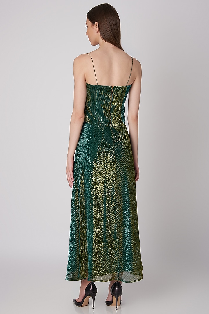 Emerald Green Corset Bustier by Priyanka Gangwal at Pernia's Pop Up Shop