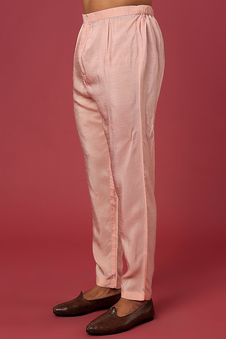 Blush Pink Embroidered Kurta Set by Prathyusha Garimella Men at Pernia's Pop Up Shop