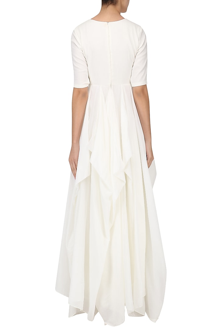 White waterfall drape gown available only at Pernia's Pop Up Shop.