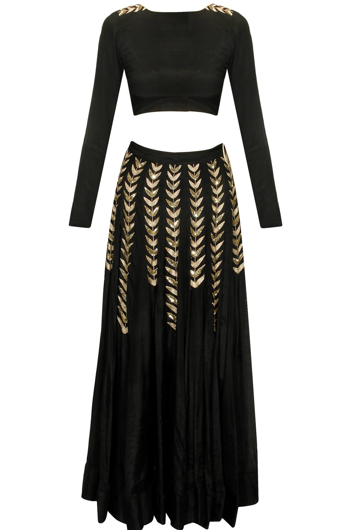 Black ferns embellished crop top and 