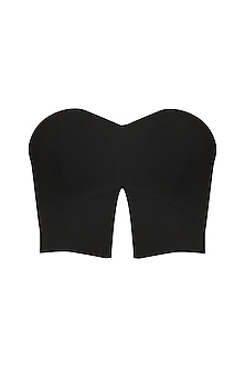 Black flap bustier available only at Pernia's Pop Up Shop. 2023