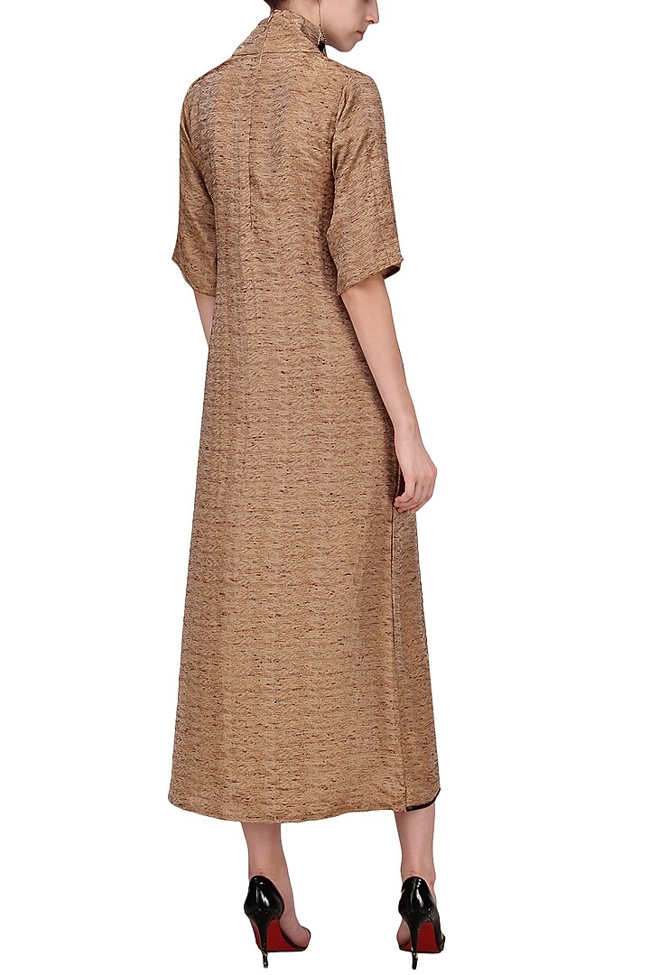 Rust asymmetrical high slit tunic available only at Pernia's Pop Up Shop.