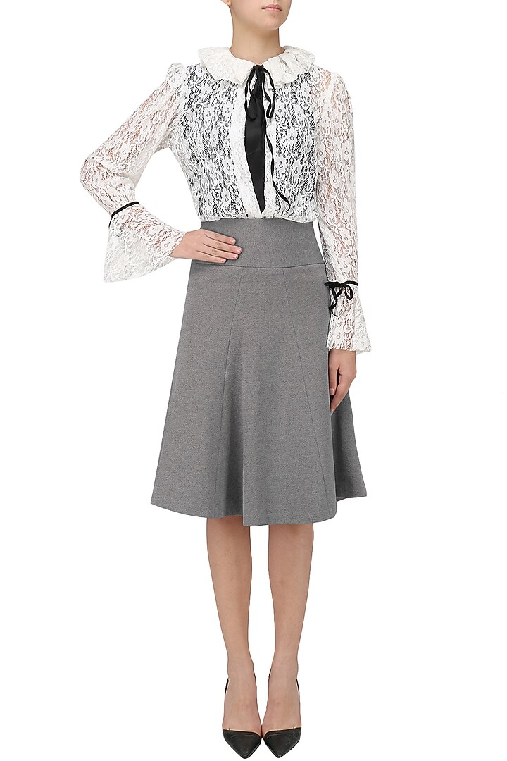 White lace shirt available only at Pernia's Pop Up Shop.