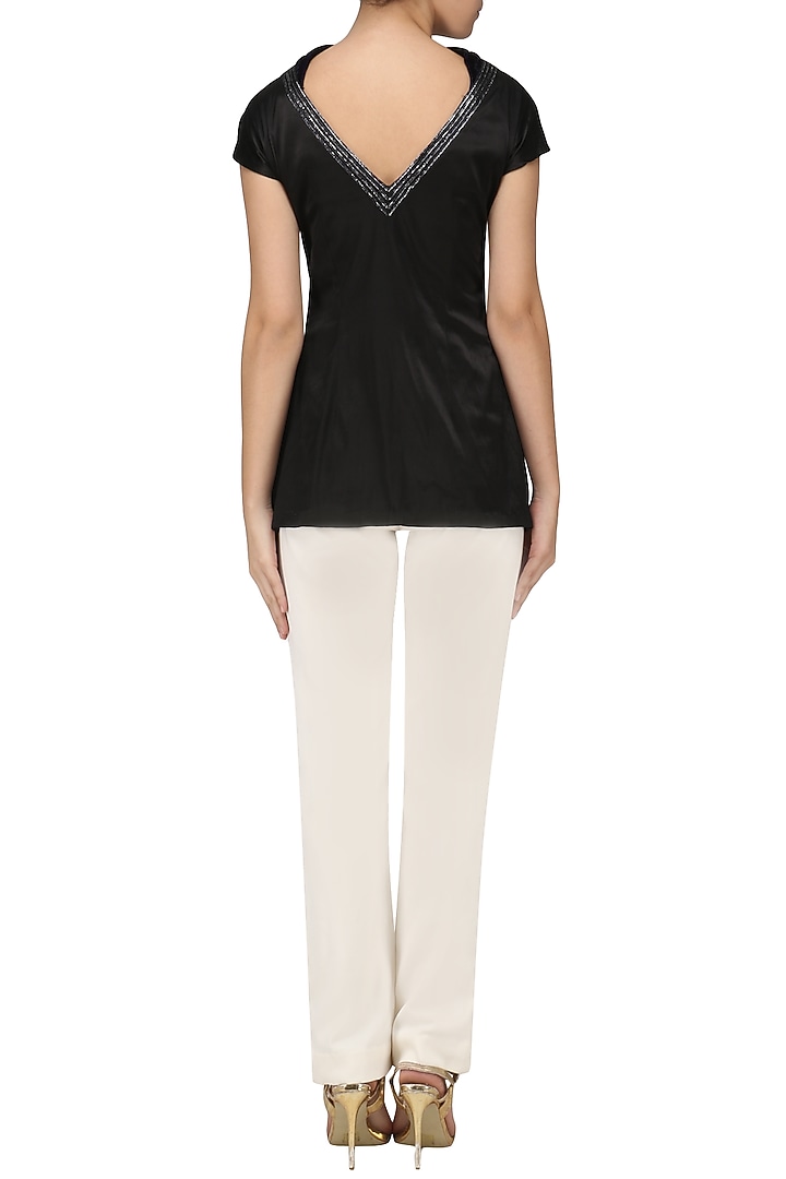 Black cowl neck top available only at Pernia's Pop Up Shop.