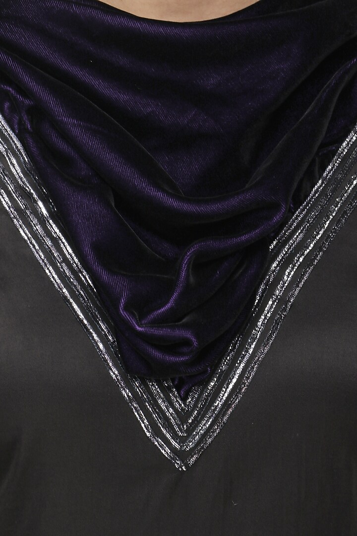 Black cowl neck top available only at Pernia's Pop Up Shop.