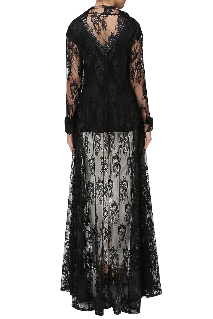 Black lace overlay jacket available only at Pernia's Pop Up Shop.