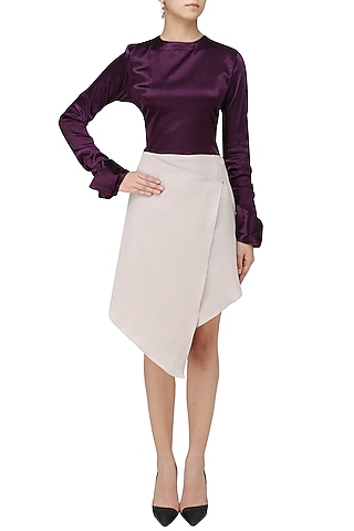 Nude Wrap Skirt by Priyanka Gangwal