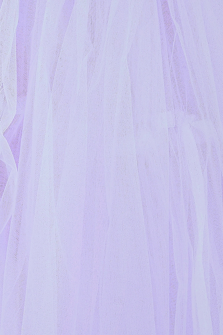 Lilac Tulle Lehenga Set For Girls by Phatakaa Mini at Pernia's Pop Up Shop