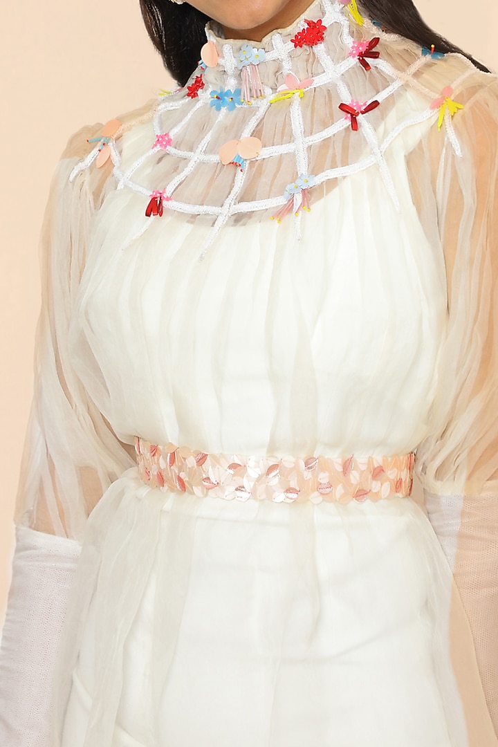 White Embroidered Vacation Dress by PhD by House of PiaDeeksh at Pernia's Pop Up Shop