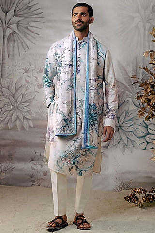 Multi-Colored Cotton Printed Stole by Philocaly
