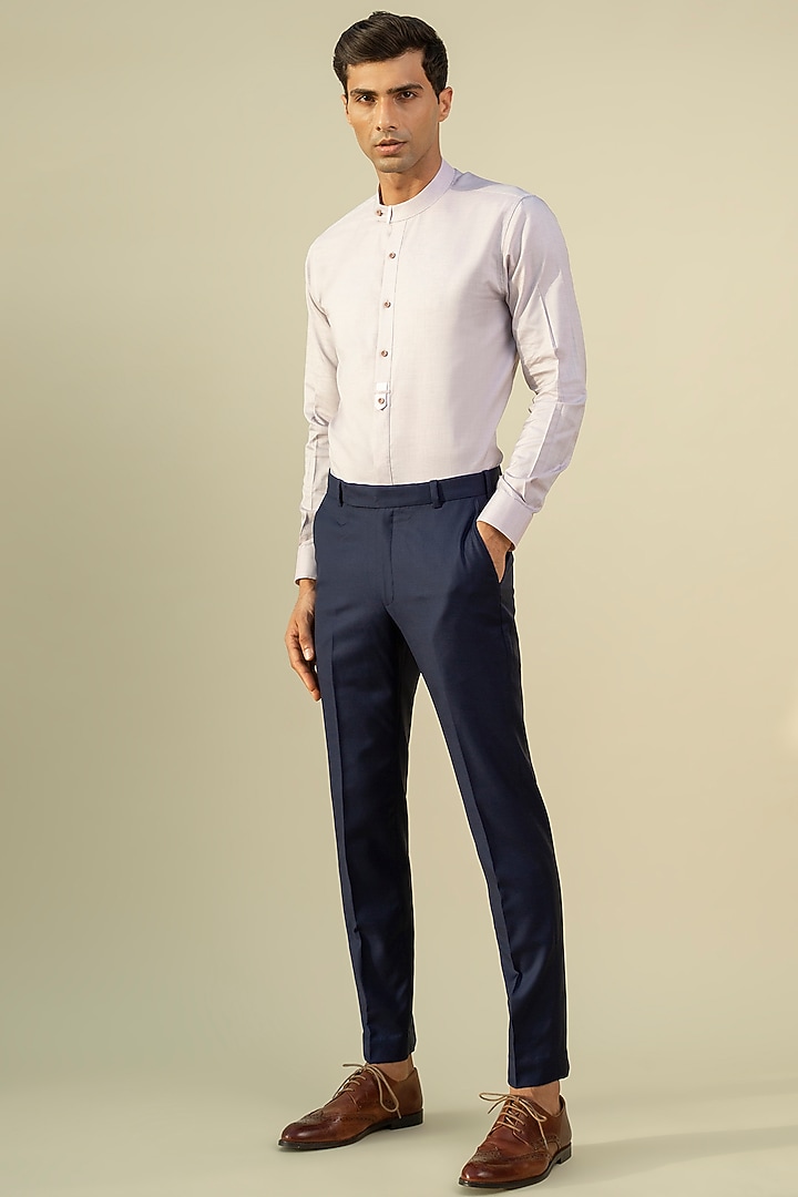 Pink Party Wear Shirt In Giza Cotton  by Philocaly at Pernia's Pop Up Shop