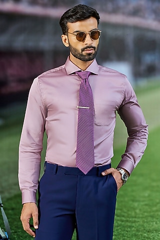 Onion Pink Cotton Shirt by Philocaly