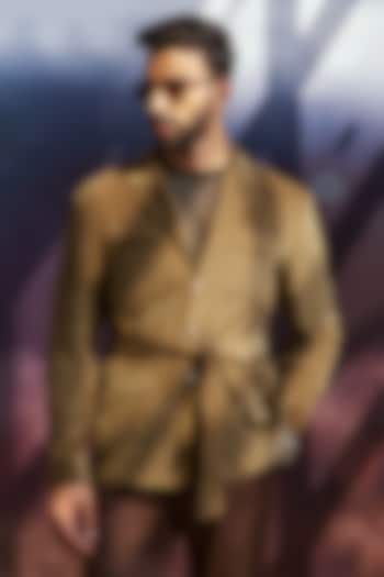 Olive Green Corduroy Shacket by Philocaly at Pernia's Pop Up Shop