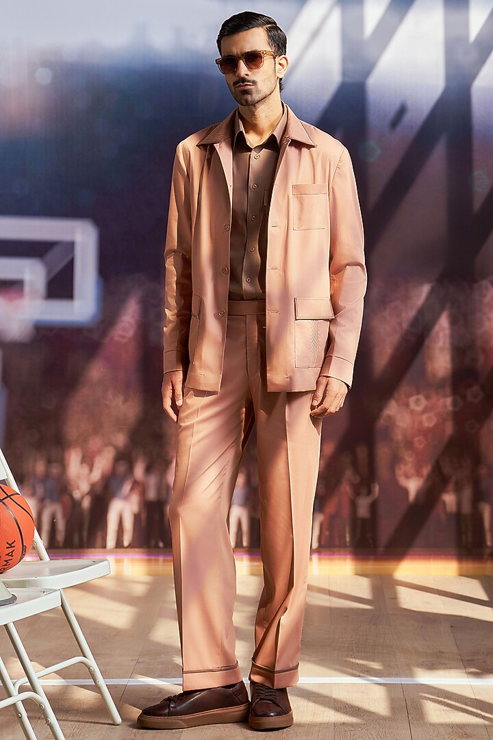 Peach Cotton Shacket by Philocaly at Pernia's Pop Up Shop