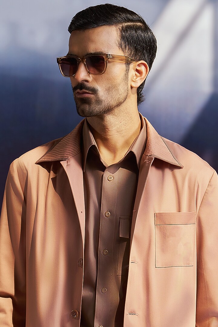 Peach Cotton Shacket by Philocaly at Pernia's Pop Up Shop