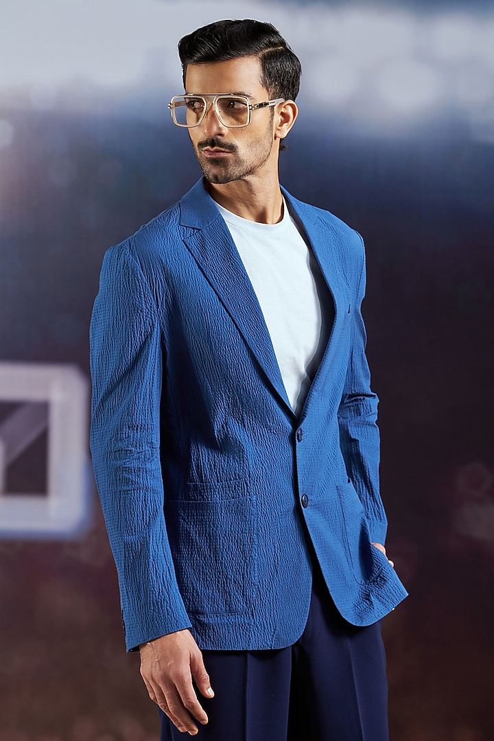 Blue Cotton Jacket by Philocaly at Pernia's Pop Up Shop