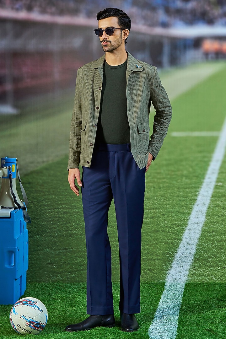 Olive Cotton Checkered Shacket by Philocaly at Pernia's Pop Up Shop