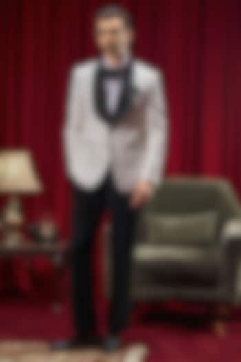 White Perennial Wool Tuxedo by Philocaly at Pernia's Pop Up Shop