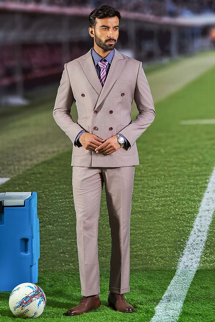 Onion Pink Wool Blend Blazer by Philocaly at Pernia's Pop Up Shop