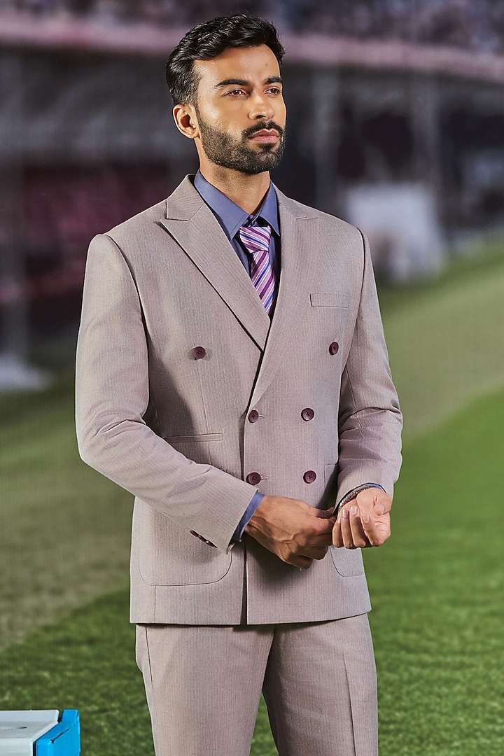 Onion Pink Wool Blend Blazer by Philocaly at Pernia's Pop Up Shop