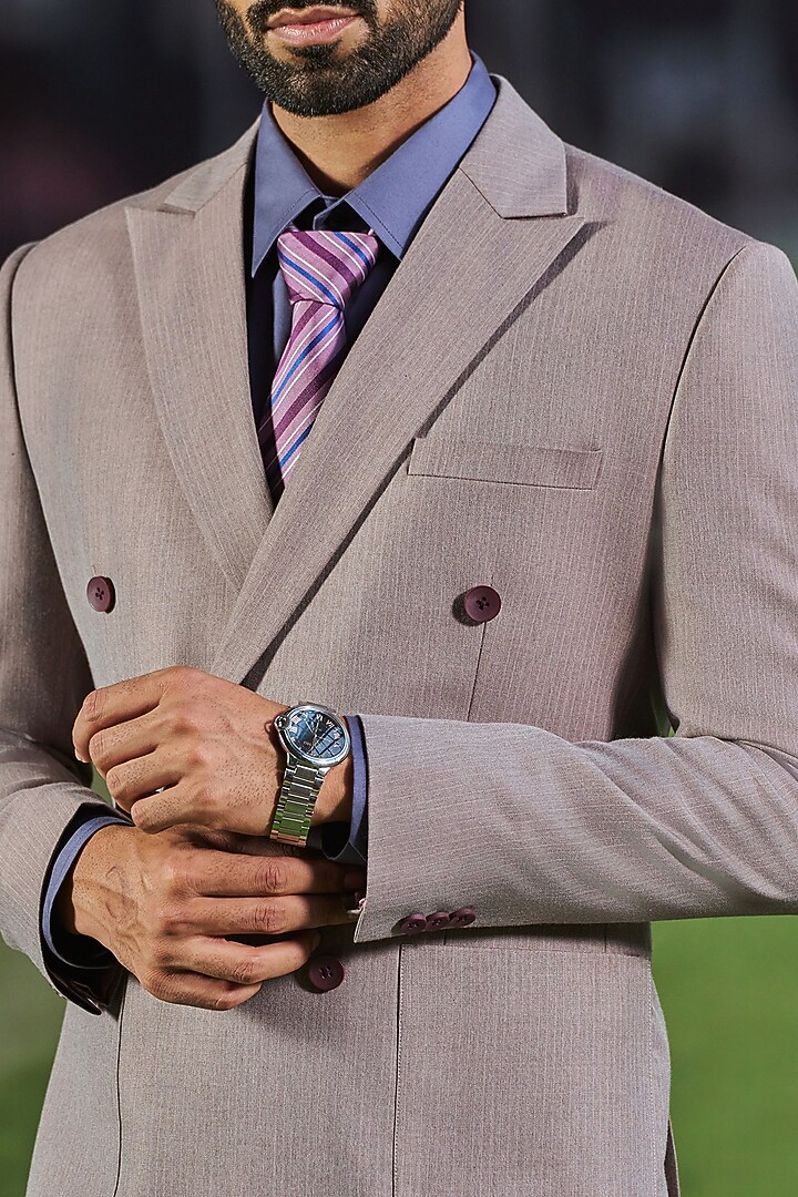 Onion Pink Wool Blend Blazer by Philocaly at Pernia's Pop Up Shop