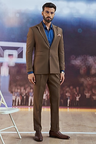 Brown Perennial Wool Blazer by Philocaly