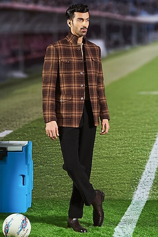 Brown Wool Jacket by Philocaly