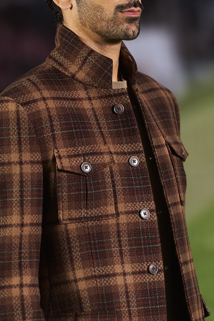 Brown Wool Jacket by Philocaly at Pernia's Pop Up Shop