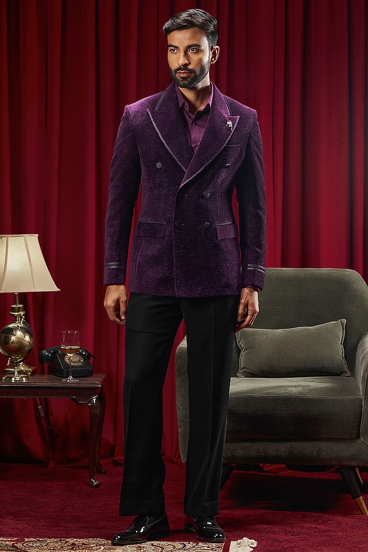 Purple Velvet Tuxedo by Philocaly at Pernia's Pop Up Shop