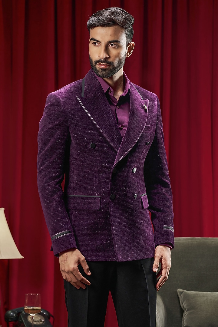 Purple Velvet Tuxedo by Philocaly at Pernia's Pop Up Shop