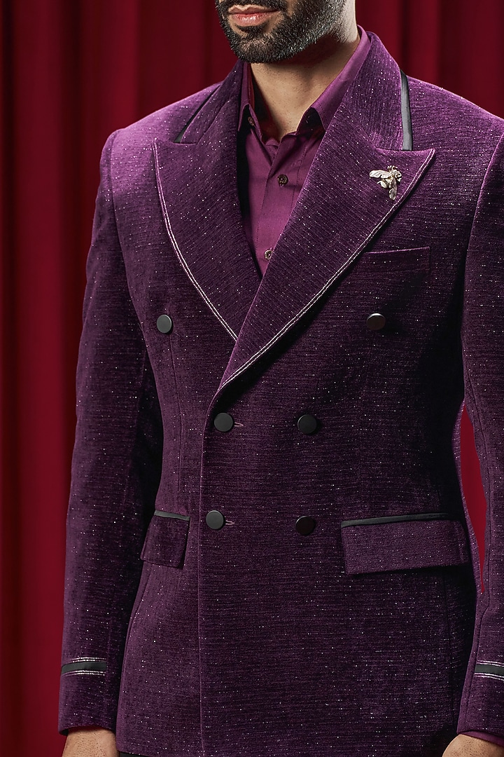 Purple Velvet Tuxedo by Philocaly at Pernia's Pop Up Shop